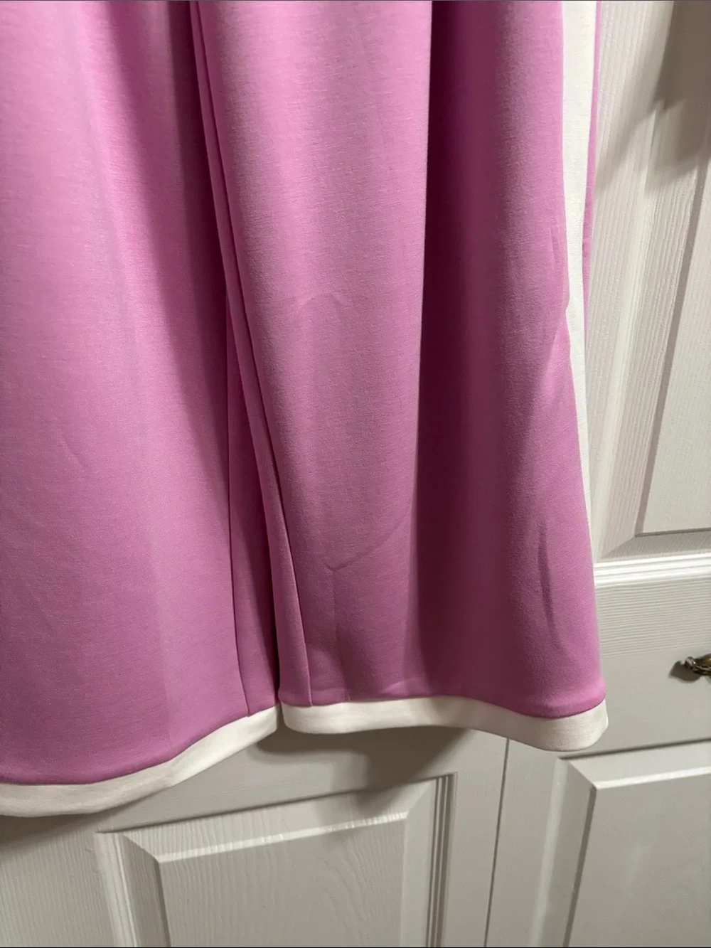 entro Pink Cropped Tank, pants and skort set with White Trim - Picture 5 of 16
